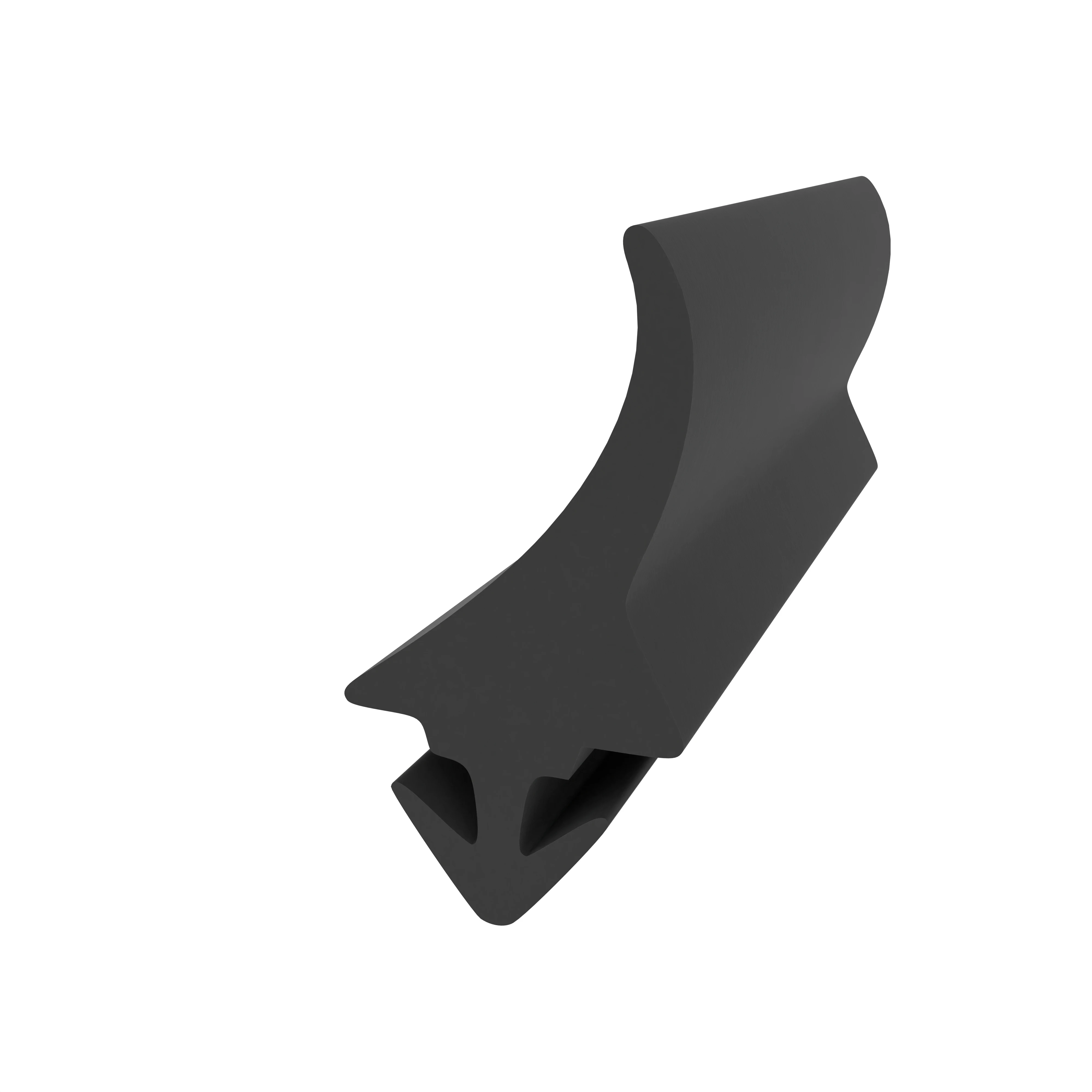 Türrahmen Dichtung - Mitteldichtung für Metall- und Alufenster | 19 mm Höhe | Farbe: schwarz