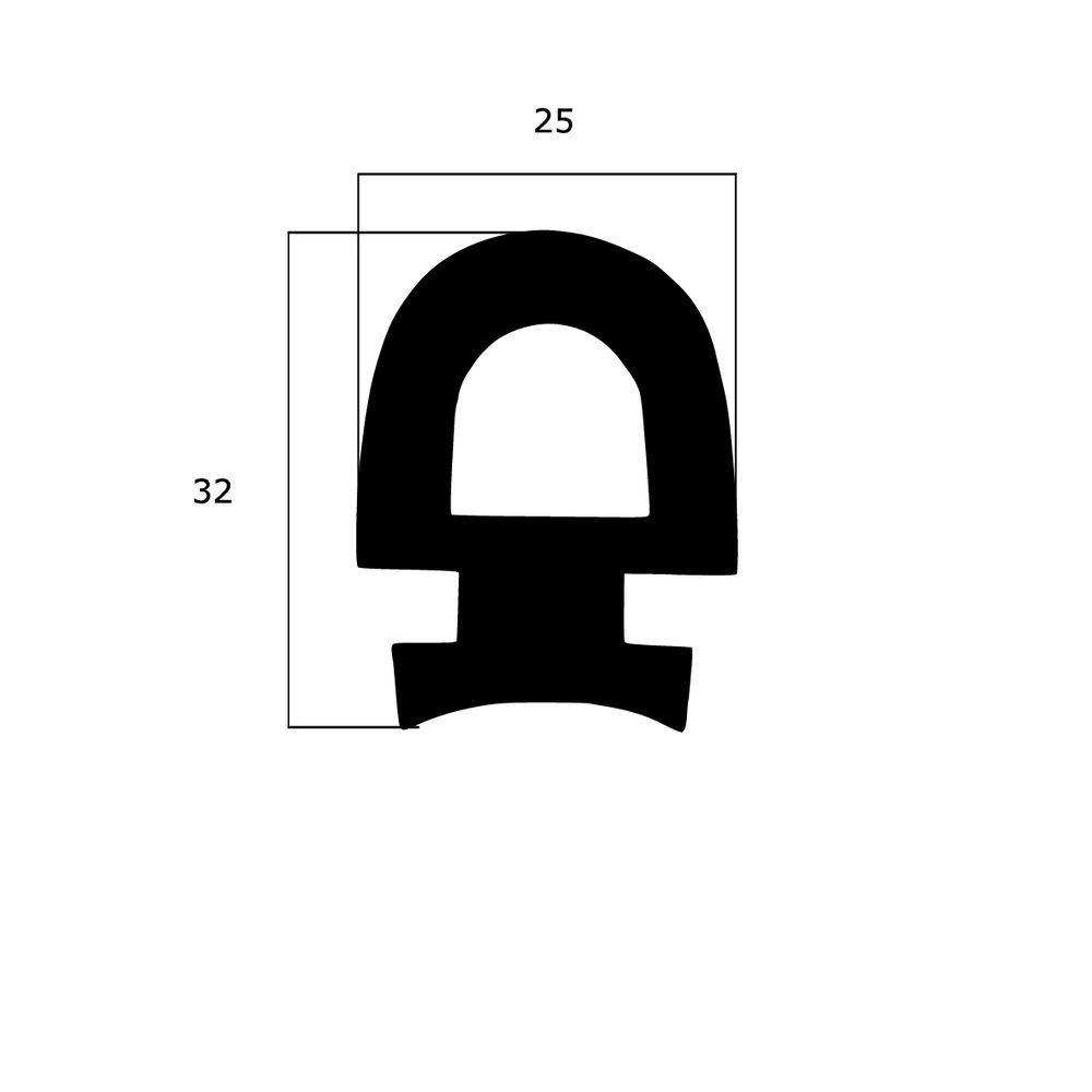 OP-Tür- und Garagentordichtungen - Garagentor / OP-Türdichtung in schwarz