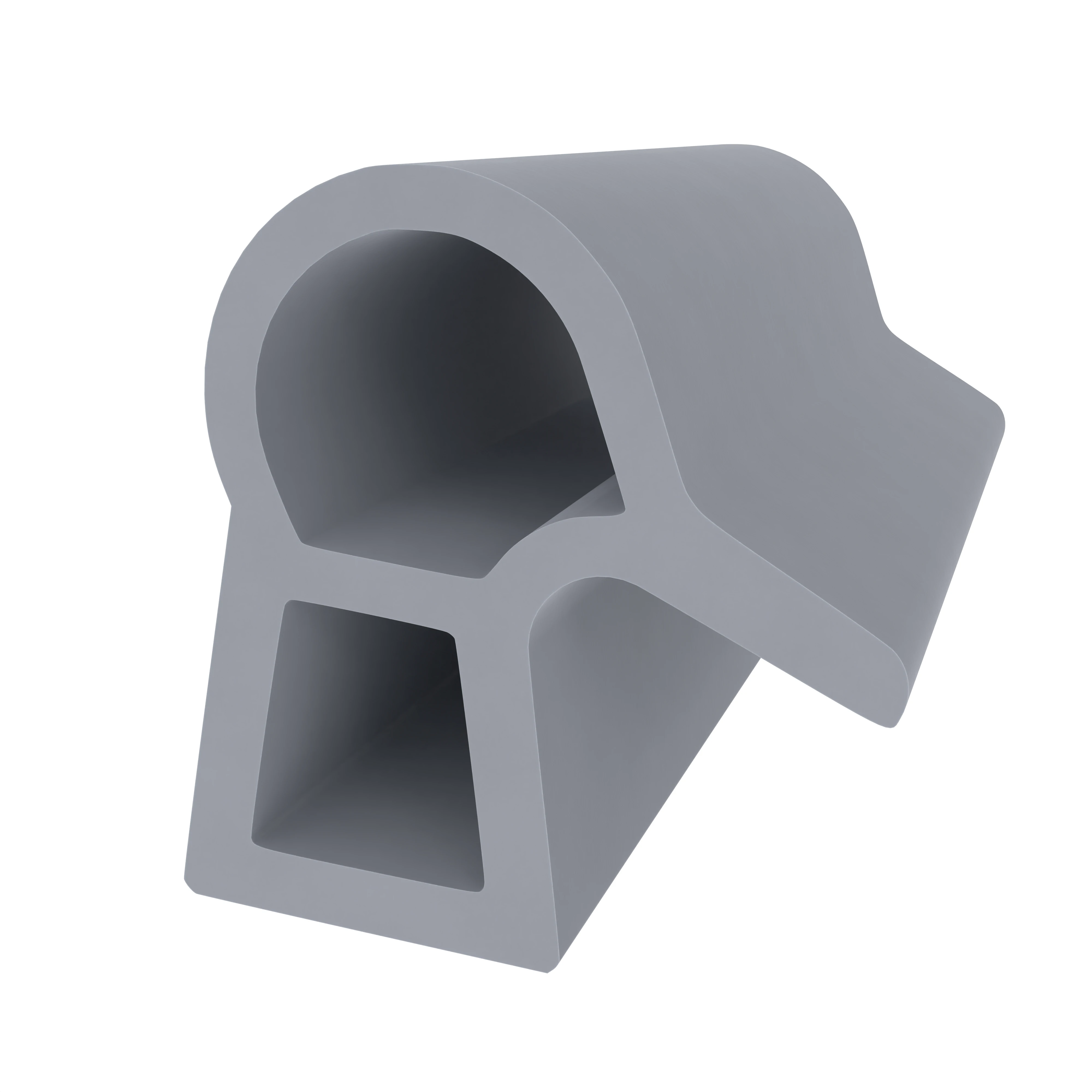 Stahlzargendichtung für Stahltüren | 15,6 mm Höhe | Farbe: grau
