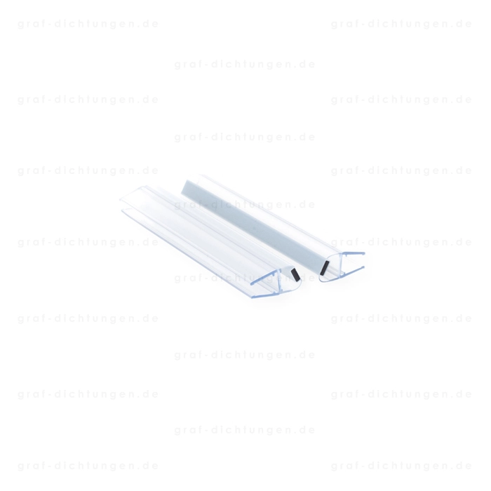 Senkrecht - Dusch-Magnetprofil 135° Winkel | 6 - 8 mm Glasstärke | Farbe: transparent