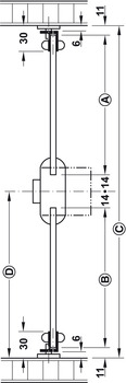 Schließsysteme - Drehstangen-Schloss | Komplettset Piccolo-Nova | Dornmaß: 25 mm