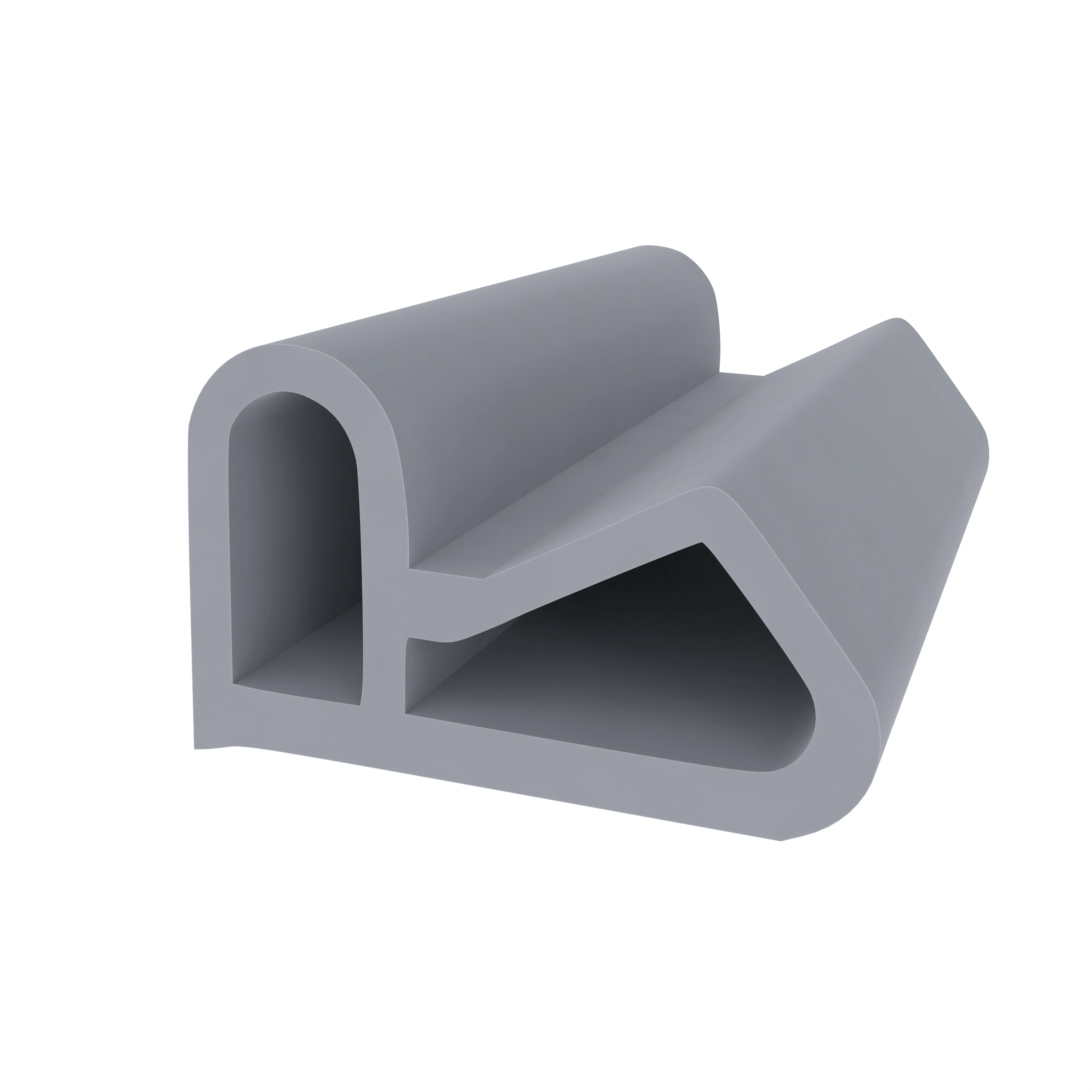 Stahlzargendichtung für Stahlprofile | 21,5 mm Breite | Farbe: grau
