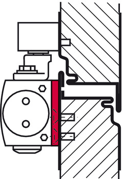 Montageplatte für Geze TS 1500 | Länge: 177 mm | Farbe: silber