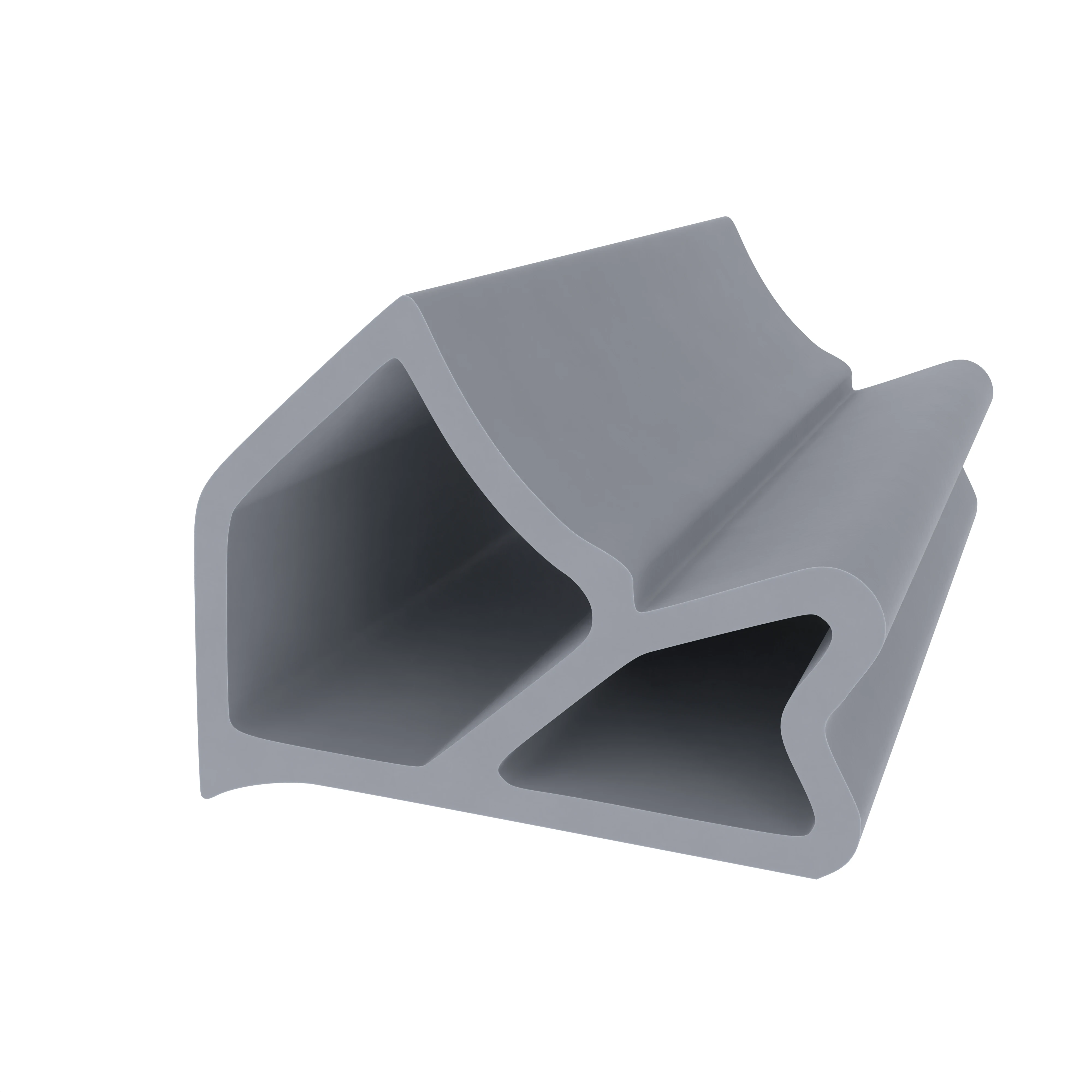 Türrahmen Dichtung - Stahlzargendichtung für Metallzargen | 19 mm Höhe | Farbe: grau