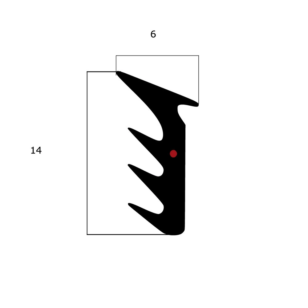 Verglasungsdichtungen - Verglasungsdichtung für Fenster | 14 mm Höhe | Farbe: weiß