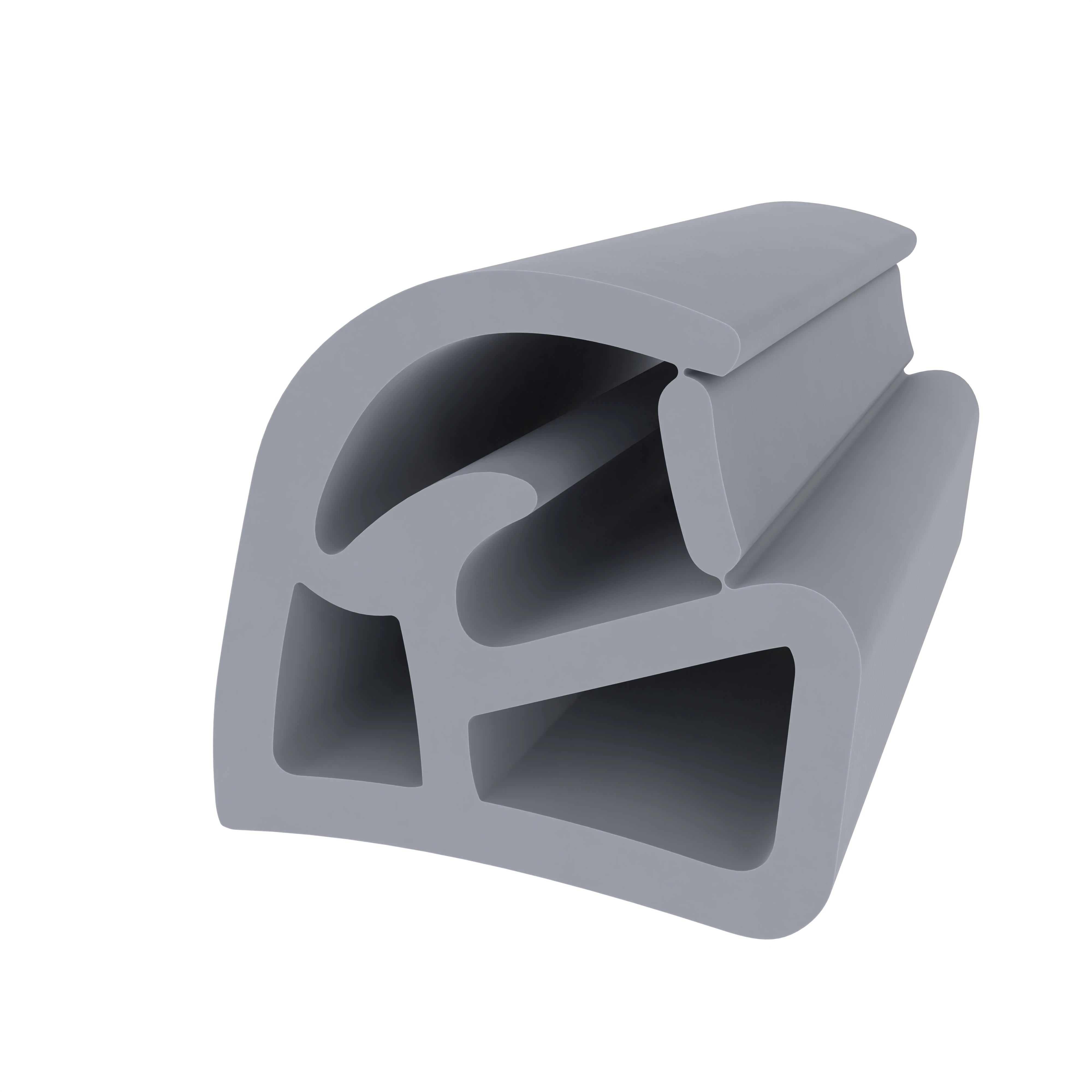 Türrahmen Dichtung - Stahlzargendichtung für Stahlrahmen | 16 mm Breite | Farbe: grau