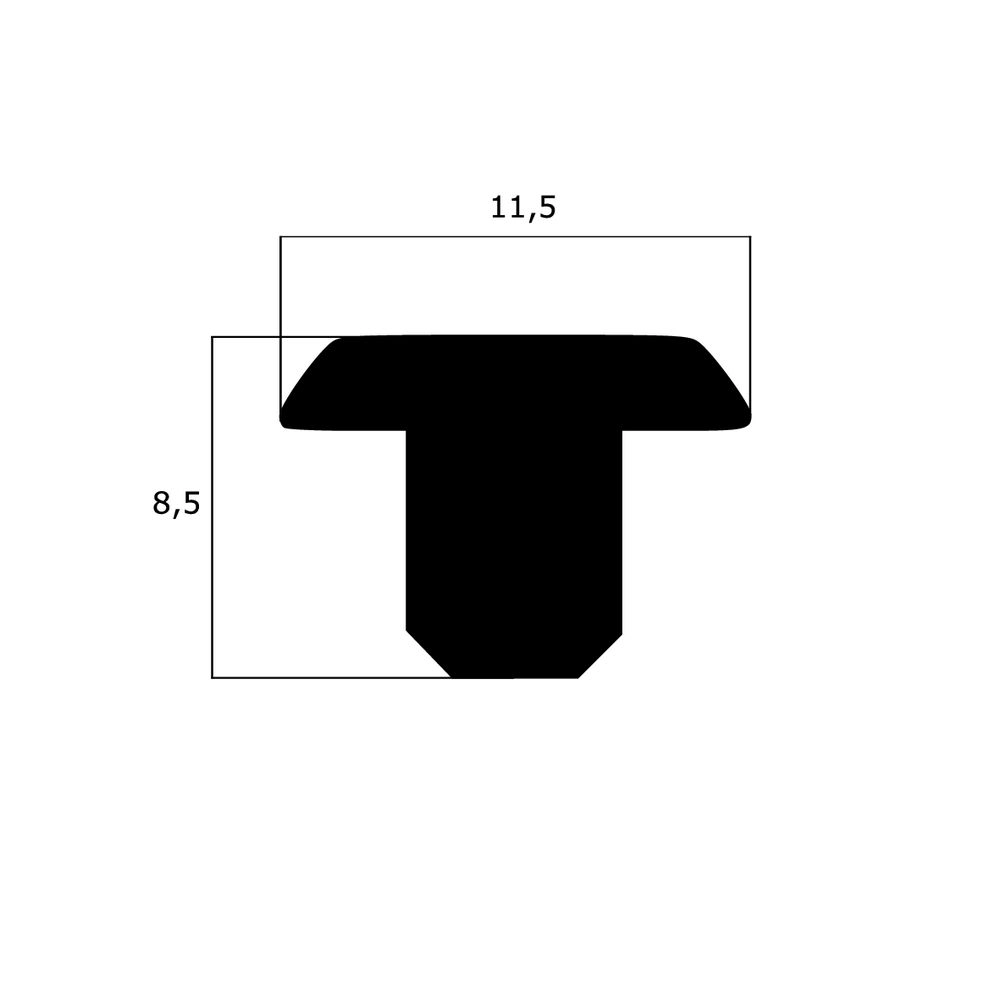 Treppenstufenprofile - Treppenstufendichtung | Höhe: 8,5 mm | Farbe: braun