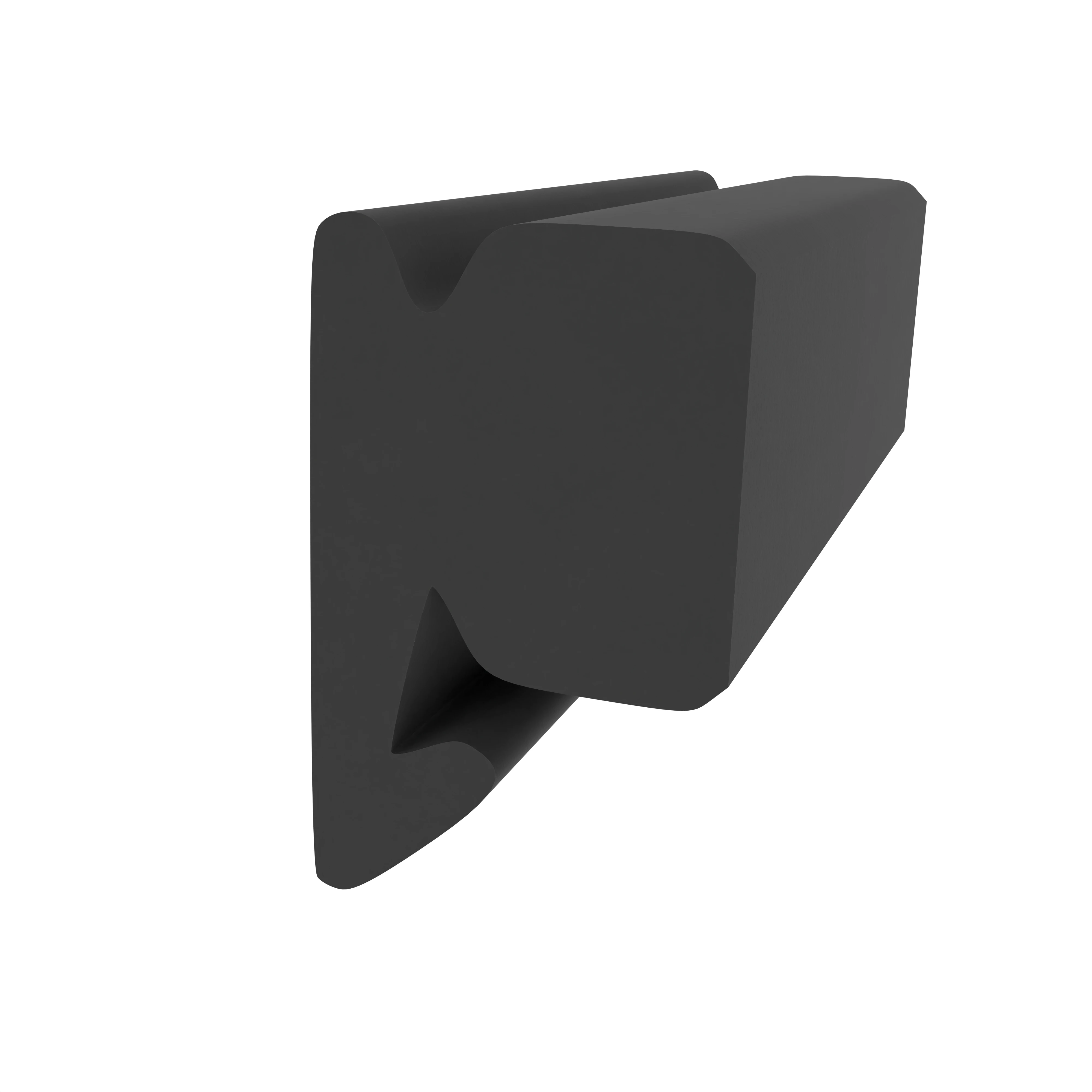 Schiffsdielen- und Füllerprofile - Fugenabdeckprofil für Boots- und Schiffsdielen | Höhe: 9 mm | Farbe: schwarz