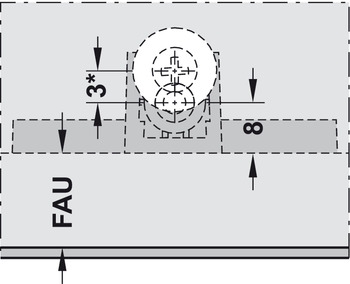 Zubehör Möbeltüren - Blum Druckschnäpper für Öffnungsunterstützung | Tip-On Langversion | Farbe: platingrau