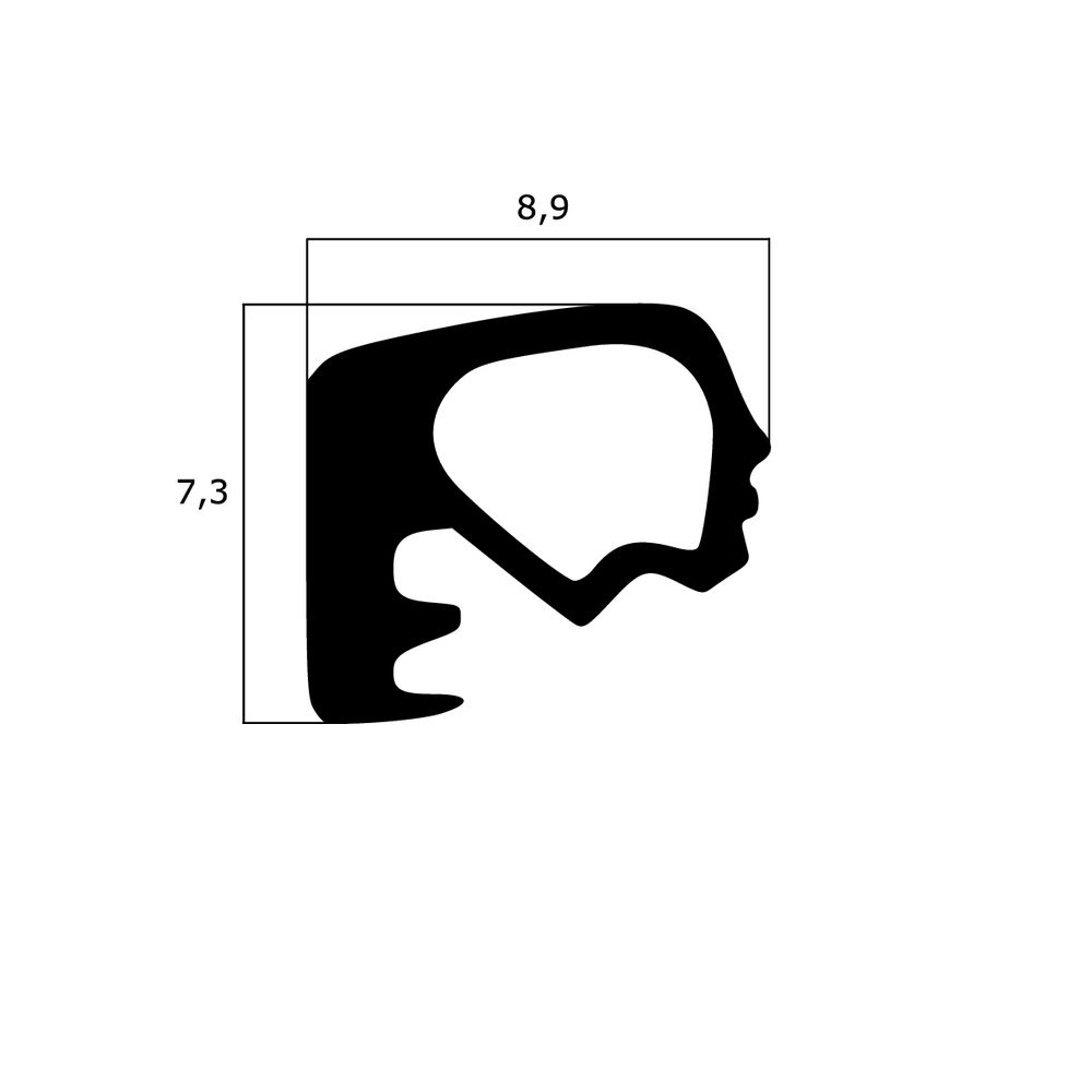 Überschlagdichtungen - Überschlagdichtung für Holzfenster | Höhe: 7,3 mm | Farbe: weiß