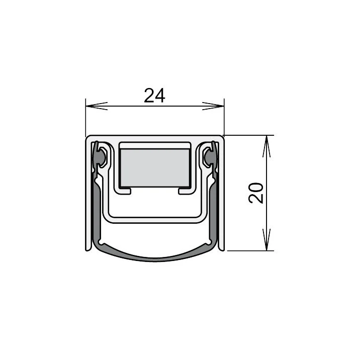 Schall-Ex Stadi L-24/20 WS Absenkdichtung von Athmer | Länge: 1200 mm