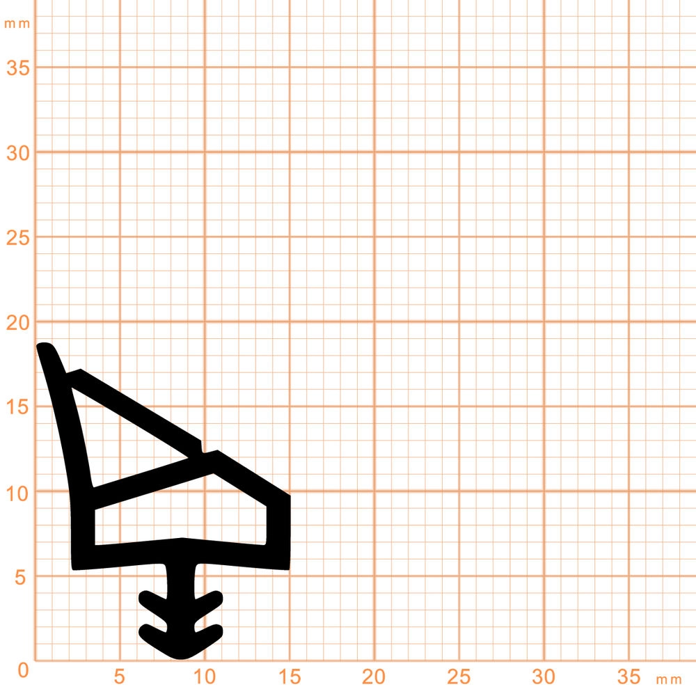 Türrahmen Dichtung - Holzzargendichtung für Zimmertüren | 12 mm Falzbreite | Farbe: braun