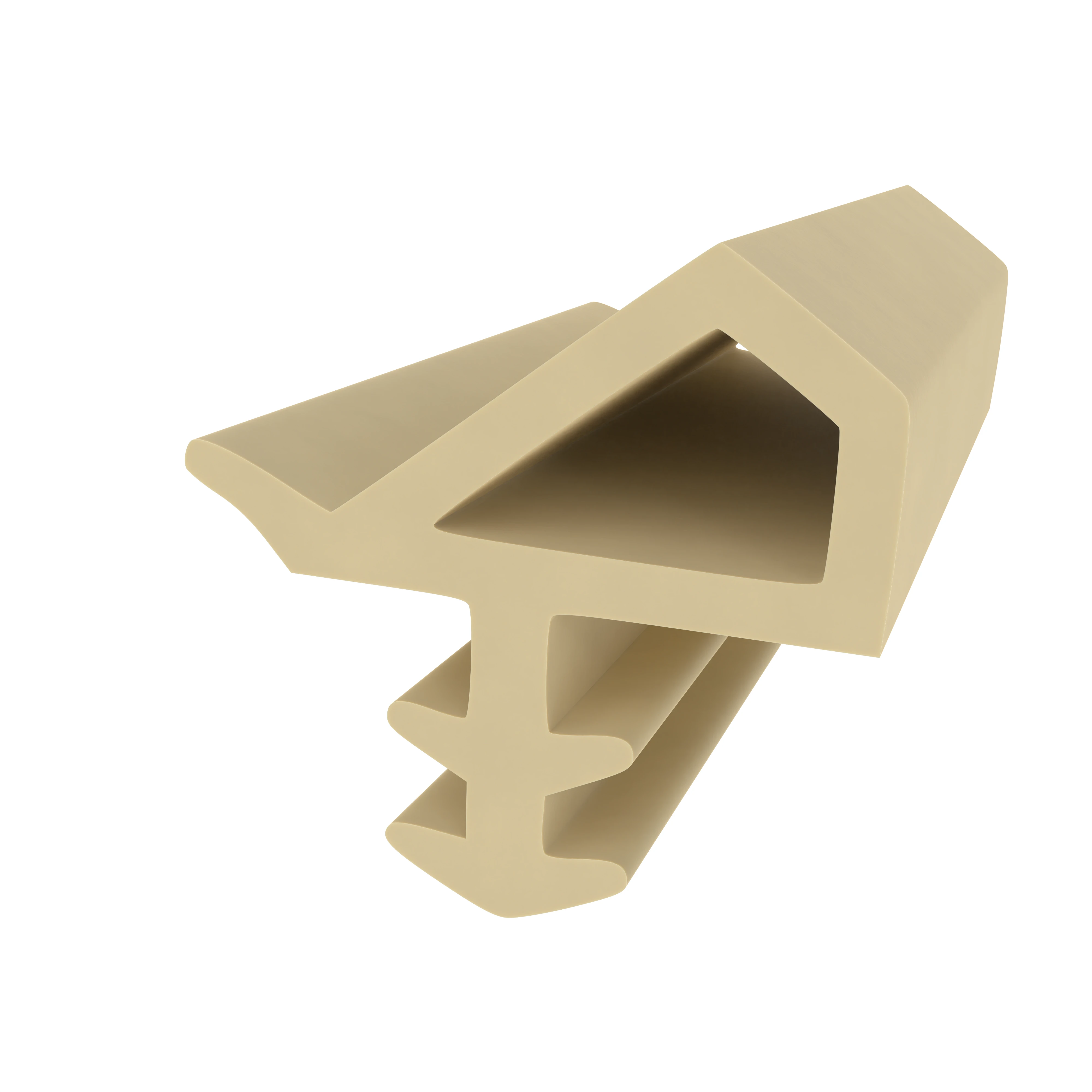 Türrahmen Dichtung - Holzzargendichtung für Haustüren | 12 mm Falzbreite | Farbe: beige