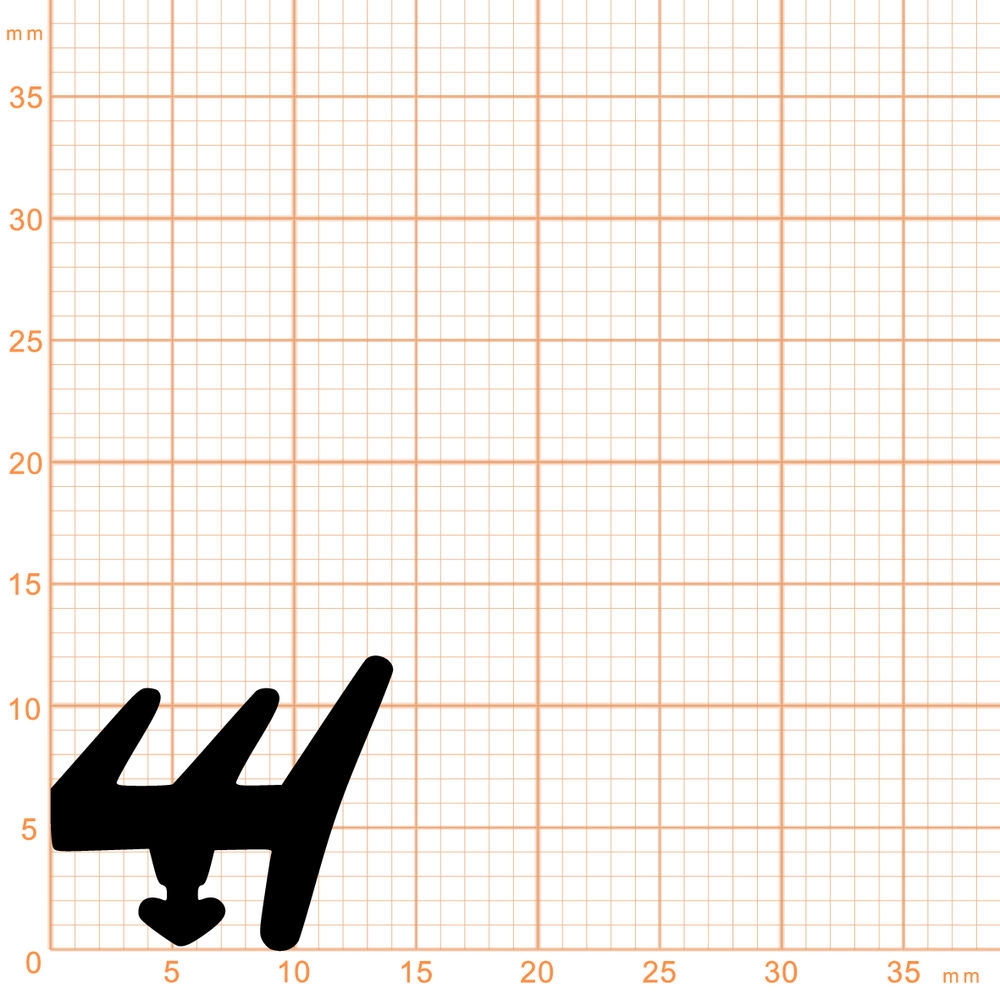 Verglasungsdichtungen - Verglasungsdichtung für Fenster | 12 mm Höhe | Farbe: schwarz