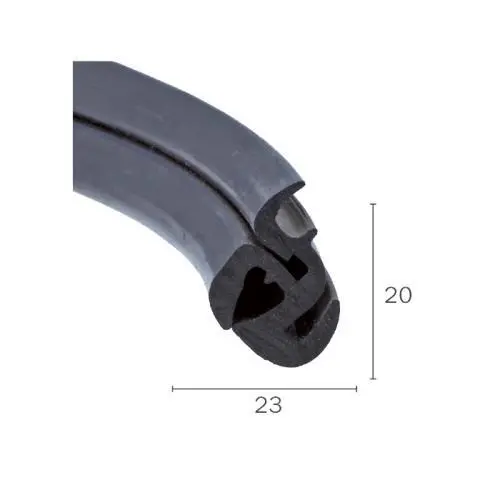 Windschutzscheibendichtung für Fahrzeuge | Höhe: 20 mm | Farbe: schwarz