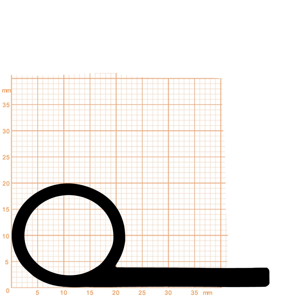 Fahnenprofile - Fahnenprofil | Außen: Ø 20mm | Länge: 50mm