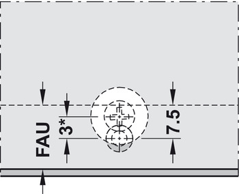 Zubehör Möbeltüren - Blum Druckschnäpper für Öffnungsunterstützung | Tip-On Langversion | Farbe: platingrau