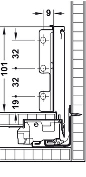 Schubkästen - Schubkasten-Garnitur für Legrabox | Ausführung: Korpusschiene Blumotion S | Zargenhöhe: 128 mm