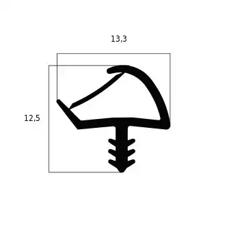 Türrahmen Dichtung - Holzzargendichtung für Haustüren | 12 mm Falzbreite | Farbe: weiß