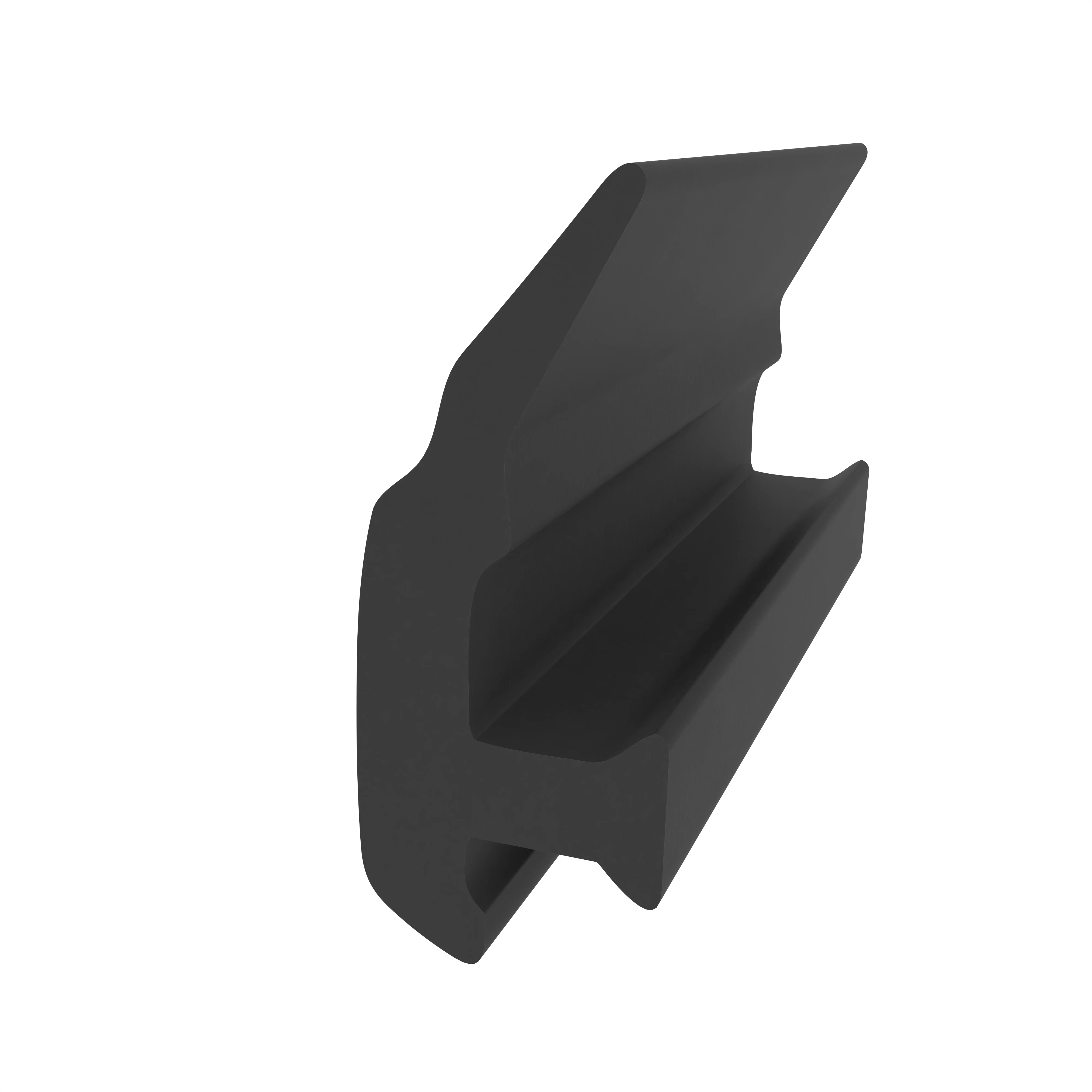 Lippendichtungen - Anschlagdichtung für seitlichen Anschlag | 16 mm Höhe | Farbe: schwarz 