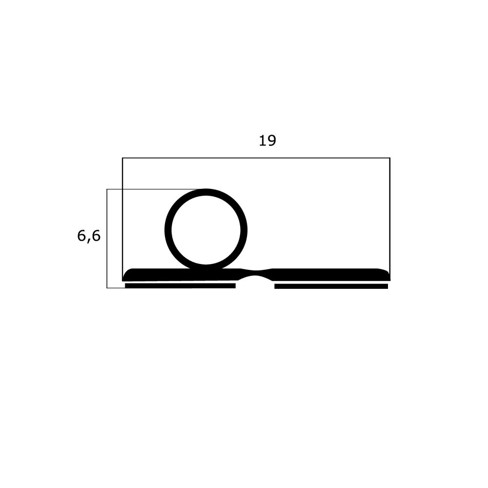 Türdichtung selbstklebend - Klebedichtung | Spaltbreite: 2 – 5 mm | Farbe: weiß
