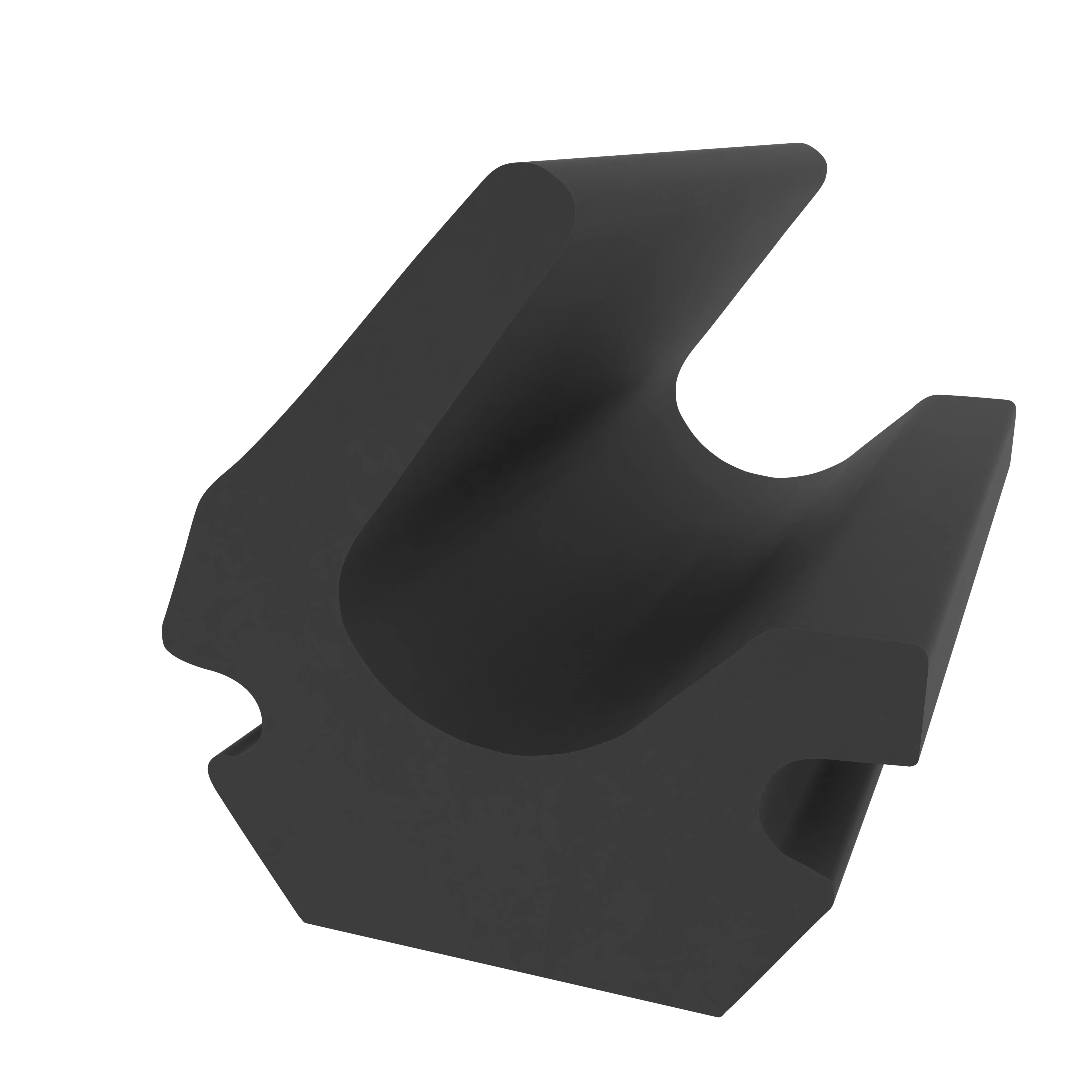 Anschlagdichtung mit Lippe und profiliertem Fuß | 9,5 mm Höhe | Farbe: schwarz  Anschlagdichtung mit Lippe und profiliertem Fuß | 9,5 mm Höhe | Farbe: schwarz