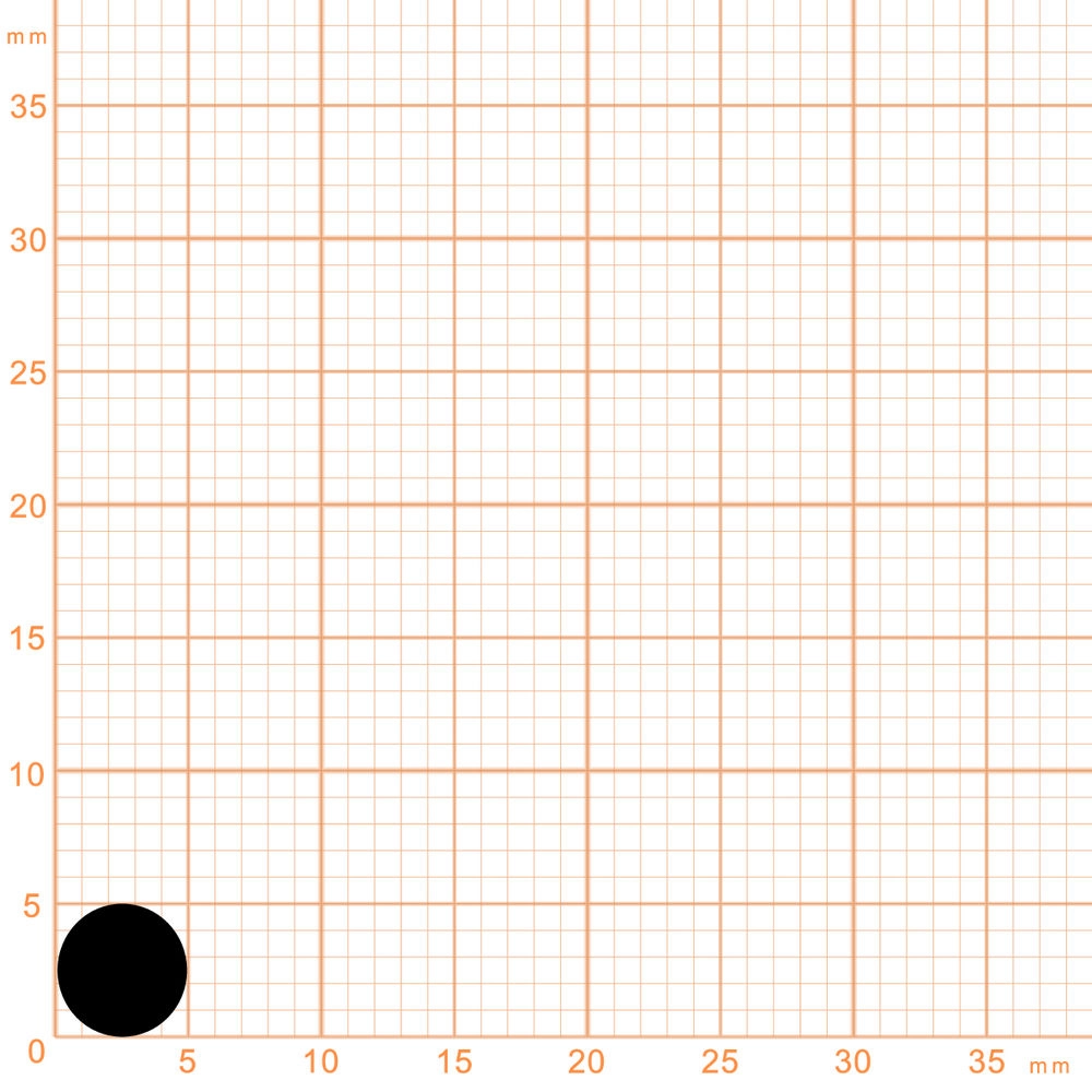 Moosgummi - Rundschnurprofil | 5 mm Durchmesser | Farbe: schwarz