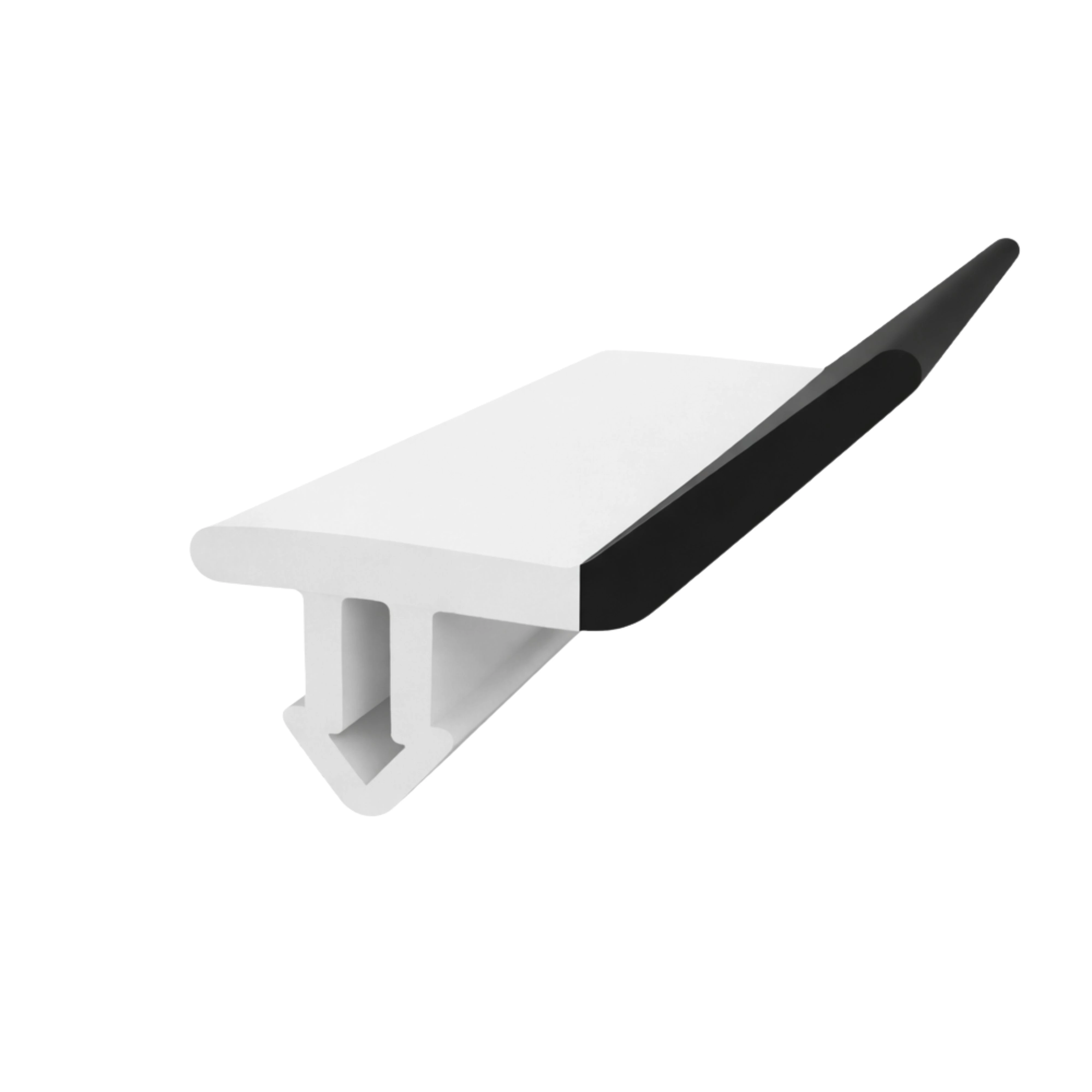 Anschlagdichtung für seitlichen Anschlag | 3 mm Nutbreite | Farbe: schwarz-weiß