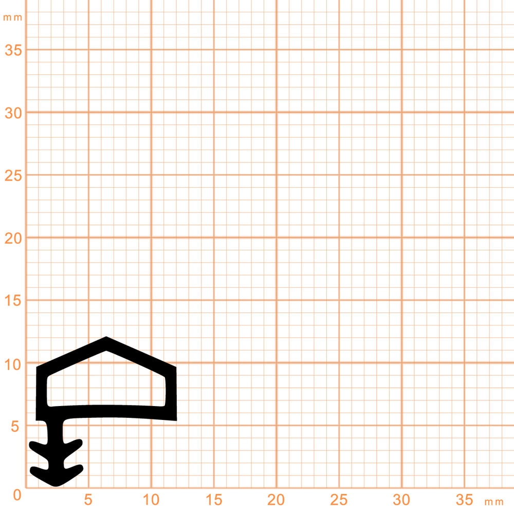 Türrahmen Dichtung - Holzzargendichtung für Zimmertüren | 12 mm Falzbreite | Farbe: weiß