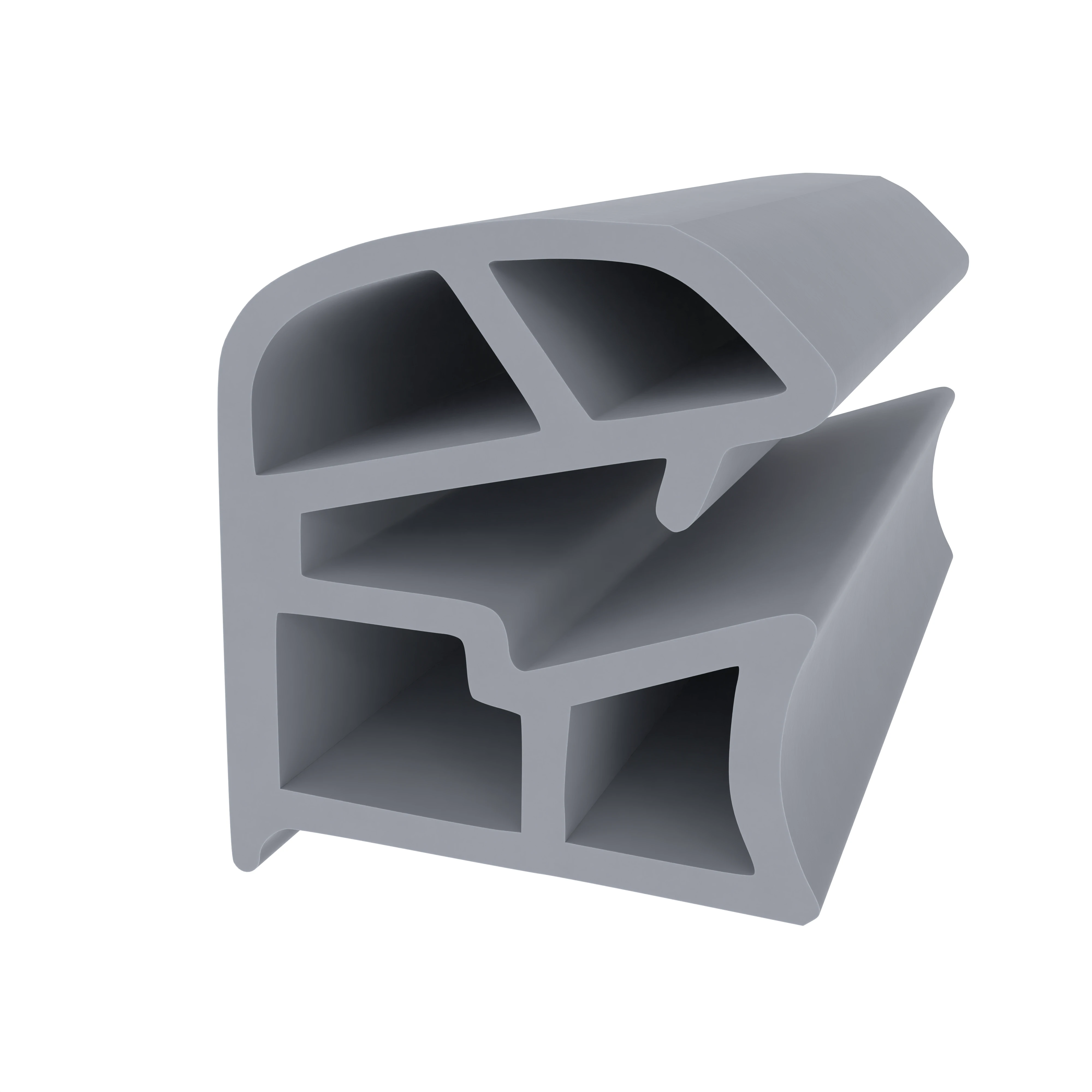 Türrahmen Dichtung - Stahlzargendichtung für Stahlzargen | 17 mm Breite | Farbe: grau
