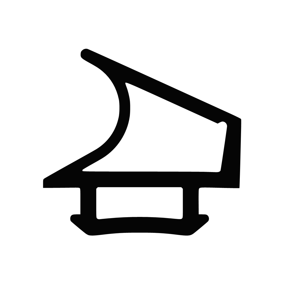 Lippendichtungen - Anschlagdichtung für Tore und Systemtüren | 13,5 mm Höhe | Farbe: weiß