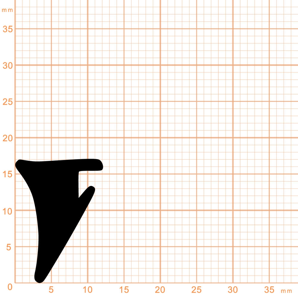 Verglasungsdichtungen - Verglasungsdichtung für Fenster | 12 mm Breite | Farbe: schwarz