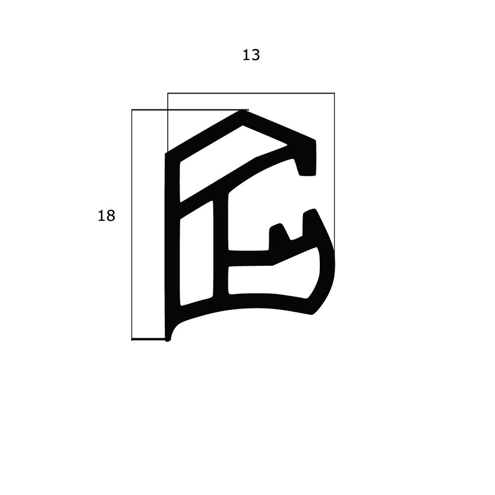 Türrahmen Dichtung - Stahlzargendichtung für Stahltüren | 18 mm Höhe | Farbe: weiß