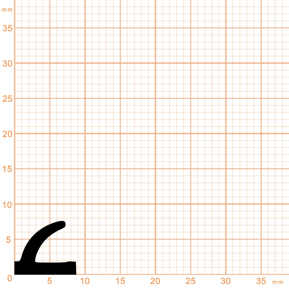 Lippendichtungen - Lippendichtung für BUG Regenschienen | Höhe: 8,5 mm | Farbe: weiß
