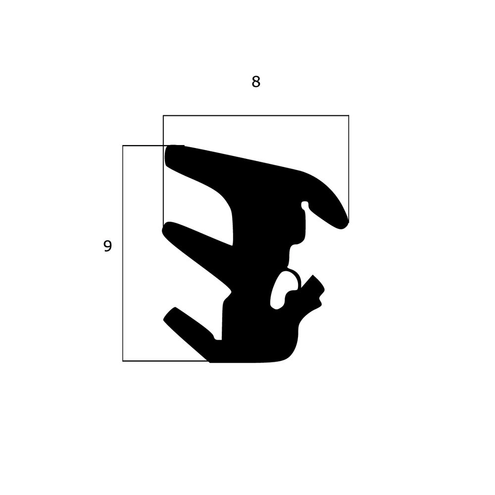 Verglasungsdichtungen - Verglasungsdichtung für Holzfenster | 9 mm Höhe | Farbe: weiß