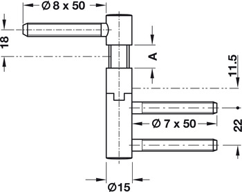 Türbänder - Einbohrband von Simonswerk | Modell: V 5450 | Anschlag: DIN links