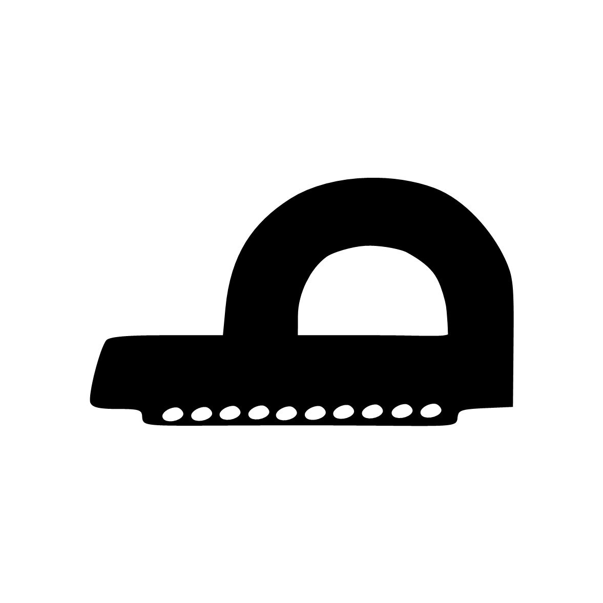 Türdichtung selbstklebend - Klebedichtung mit P-Profil | Spaltbreite: 3 – 5 mm | Farbe: weiß