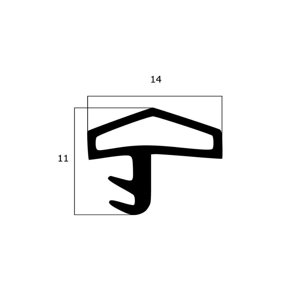 Türrahmen Dichtung - Holzzargendichtung für Haustüren | 14 mm Falzbreite | Farbe: beige