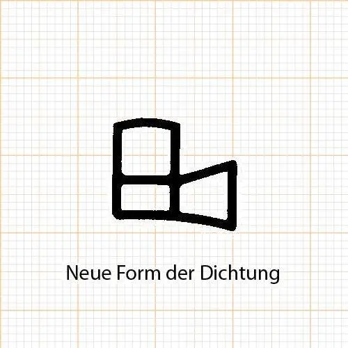 Türrahmen Dichtung - Stahlzargendichtung für Stahlrahmen | 16 mm Breite | Farbe: grau