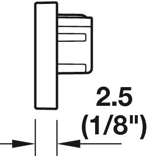 Beleuchtung - Endkappe für Häfele Loox5 | Modell: 2101 | Farbe: silber