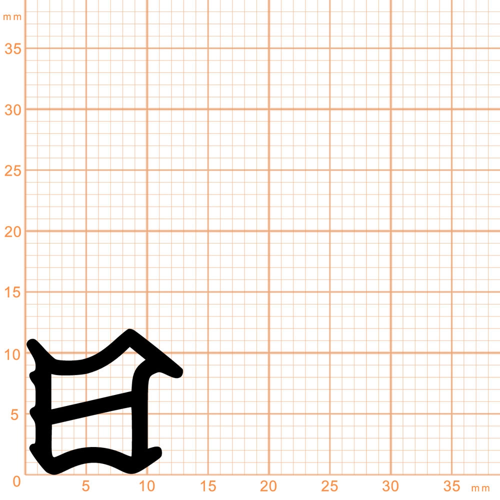 Türrahmen Dichtung - Stahlzargendichtung für Stahlzargen | 12 mm Höhe | Farbe: weiß