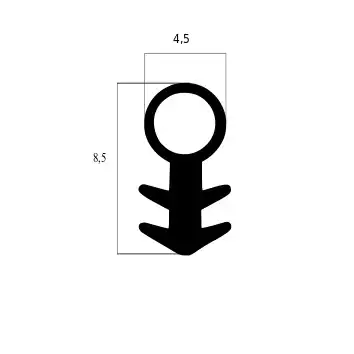 Türrahmen Dichtung - Schlauchdichtung für Holzfenster und -türen | 4 mm Durchmesser | Farbe: braun