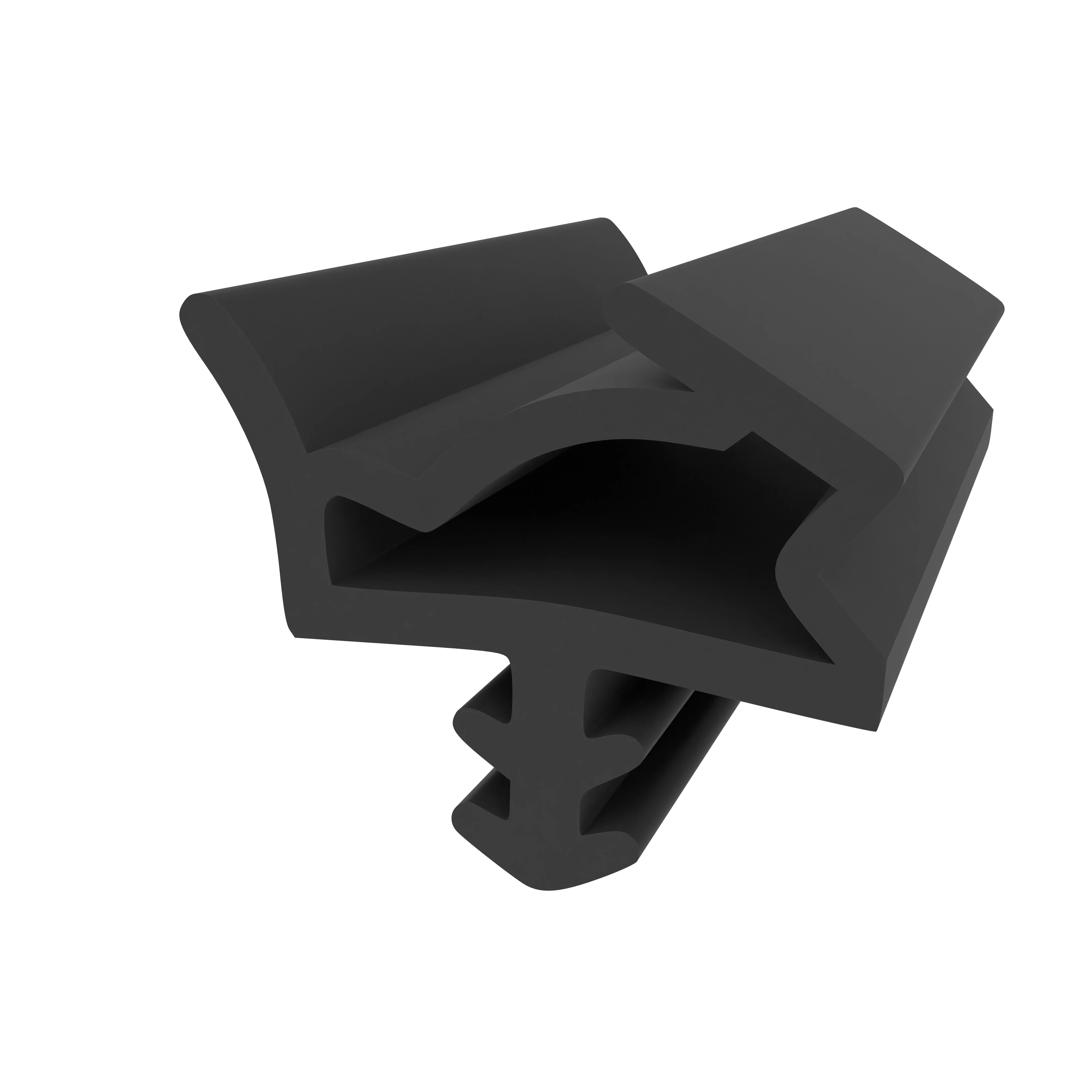 Türrahmen Dichtung - Holzzargendichtung für Holztüren | 15 mm Falzbreite | Farbe: schwarz
