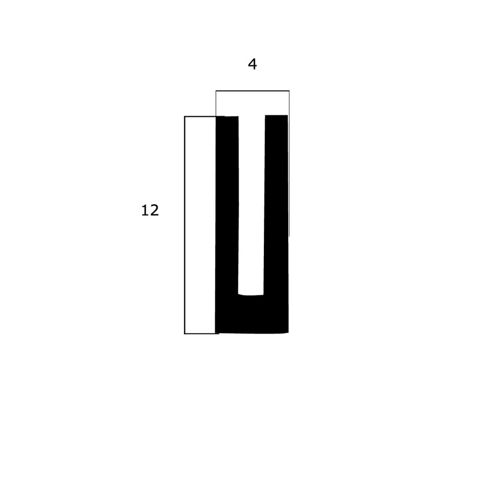 Kantenschutz - Kantenschutzprofil | Höhe: 12 mm | Farbe: schwarz