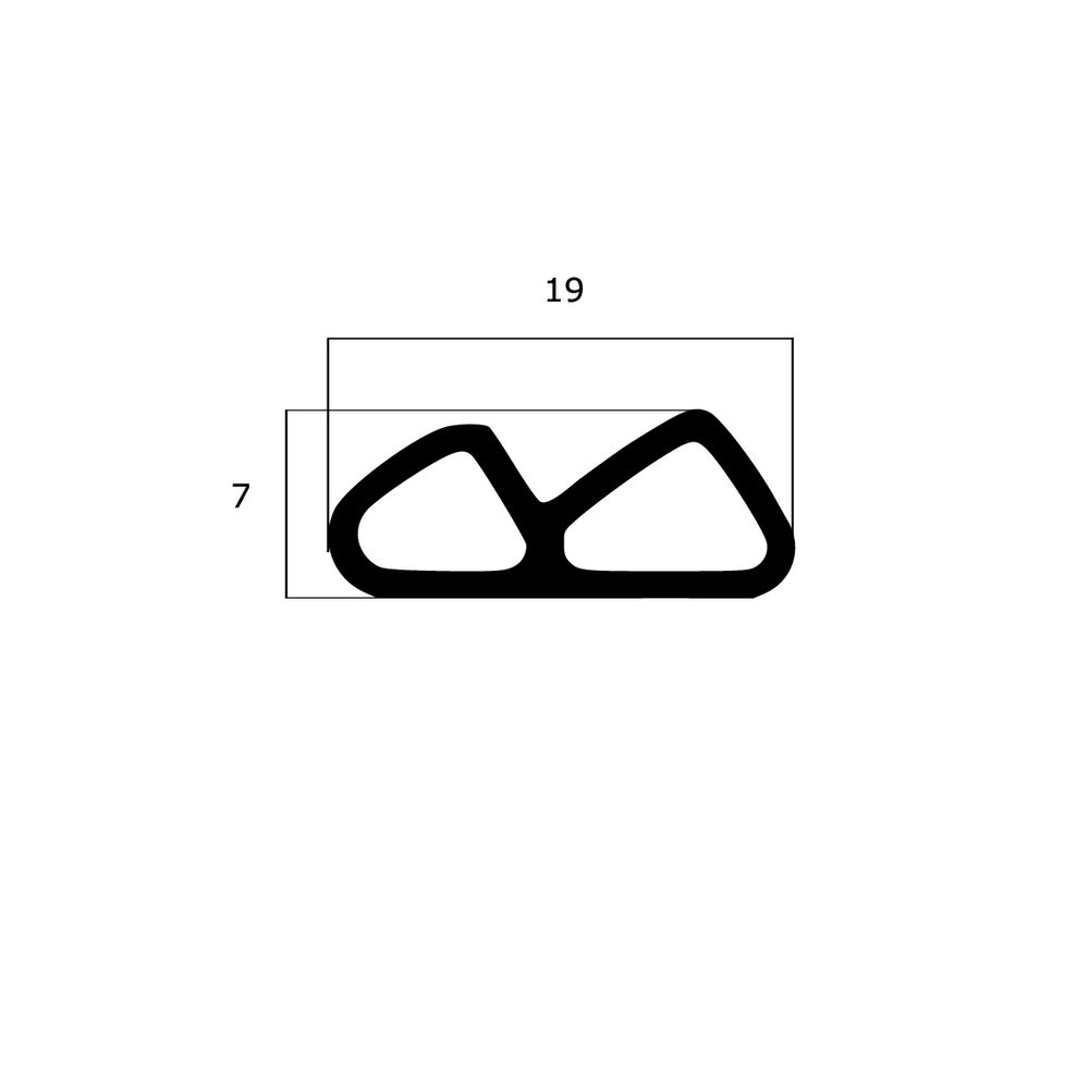 Türrahmen Dichtung - Stahlzargendichtung für Stahlrahmen | 18 mm Breite | Farbe: weiß