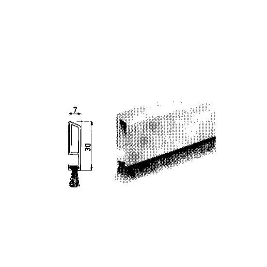 Bürstendichtung selbstklebend für Türen | Bürstenhöhe: 10 mm | Farbe: weiß