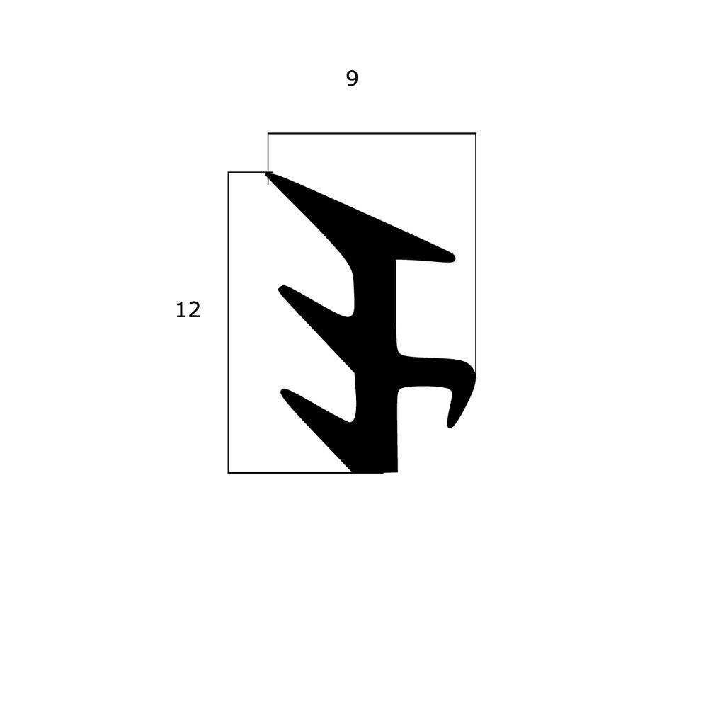 Verglasungsdichtungen - Verglasungsdichtung für Fenster | 9 mm Breite | Farbe: schwarz