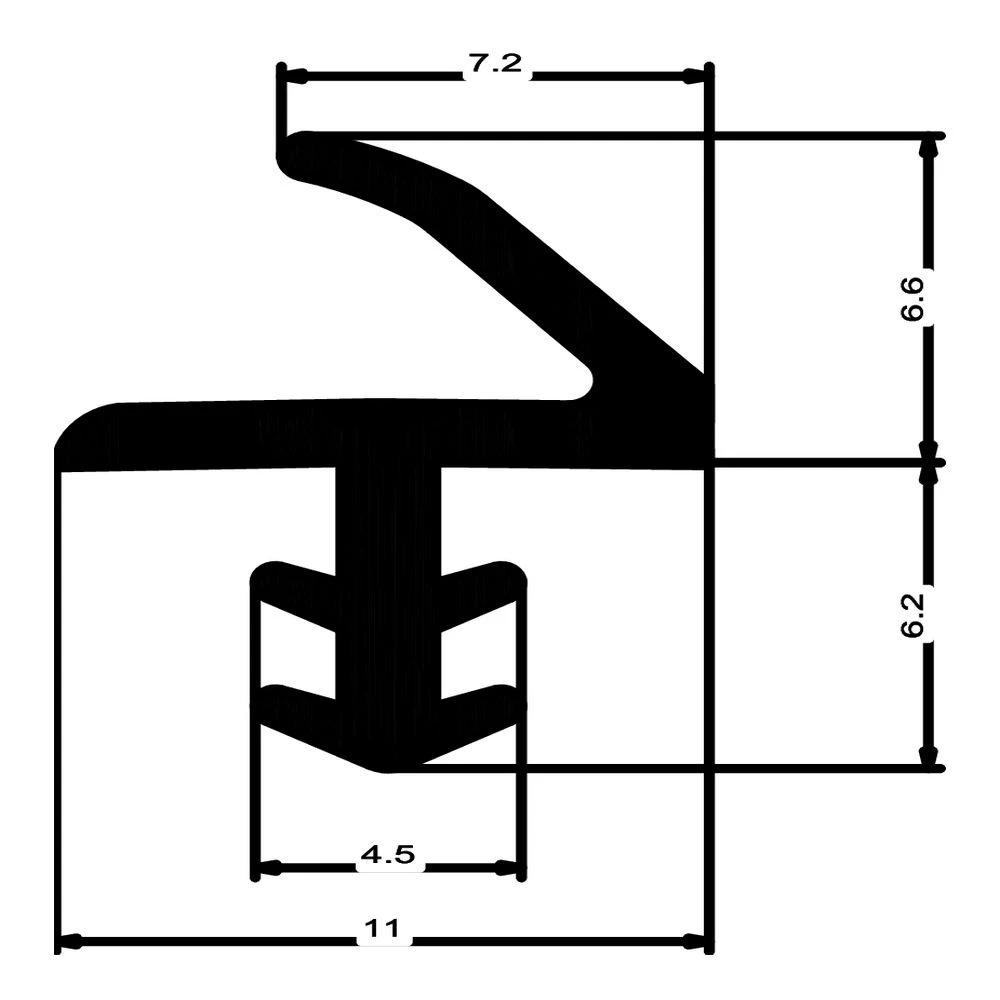 Türrahmen Dichtung - Holzzargendichtung für Zimmertüren | 12 mm Falzbreite | Farbe: beige