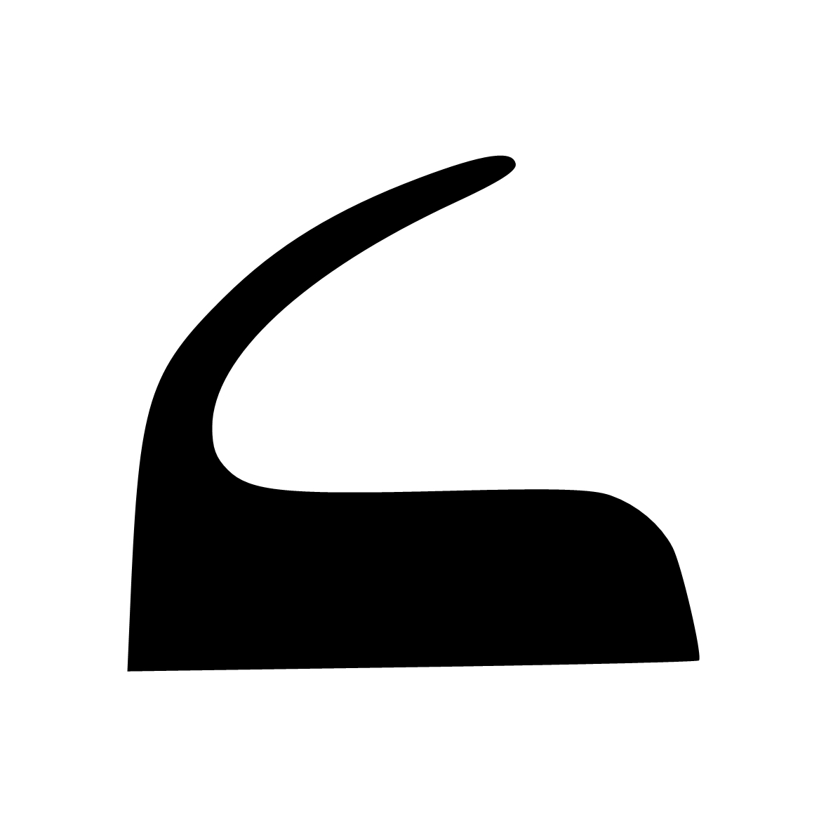 Lippendichtungen - Anschlagdichtung mit Lippe und glattem Fuß | 9 mm Breite | Farbe: schwarz