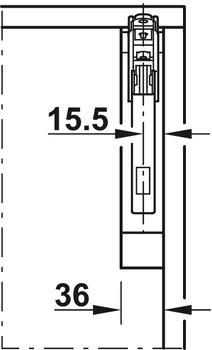 Häfele Hochklappbeschlag Free flap 3.15 | Modell G | Farbe: grau